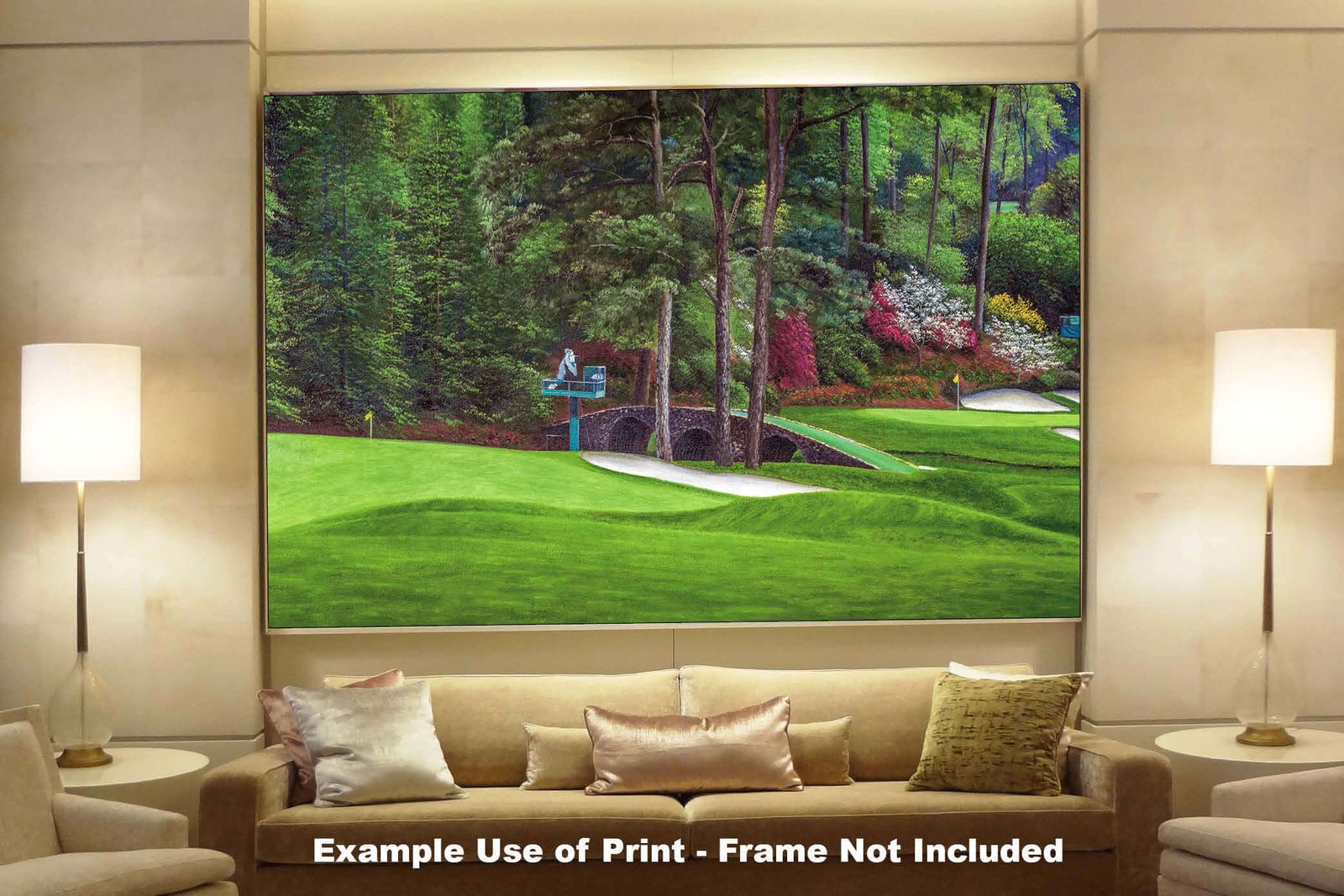 Augusta National Golf Club poster painting print pic Masters Amen Corner Golden Bell White Dogwood PGA Hole 11 12 artwork ANGC112RiOil01 RichimageArt.com 8