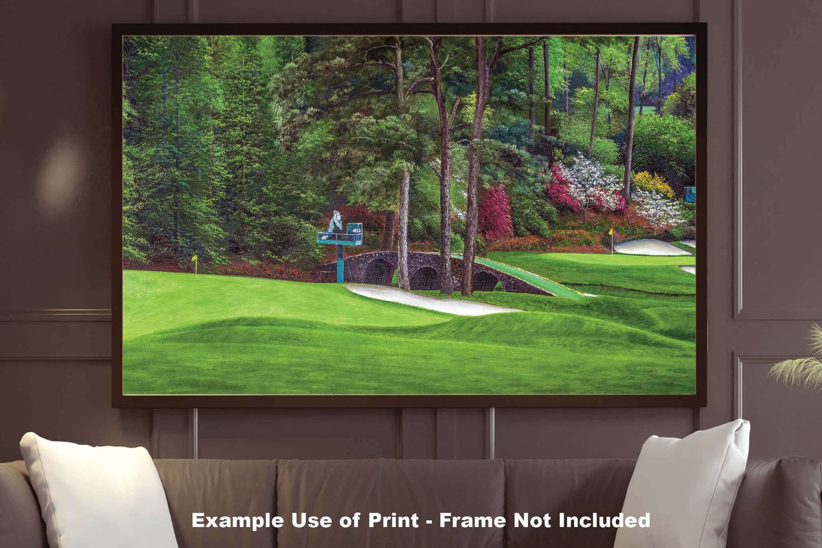 Augusta National Golf Club poster painting print pic Masters Amen Corner Golden Bell White Dogwood PGA Hole 11 12 artwork ANGC112RiOil01 RichimageArt.com 9