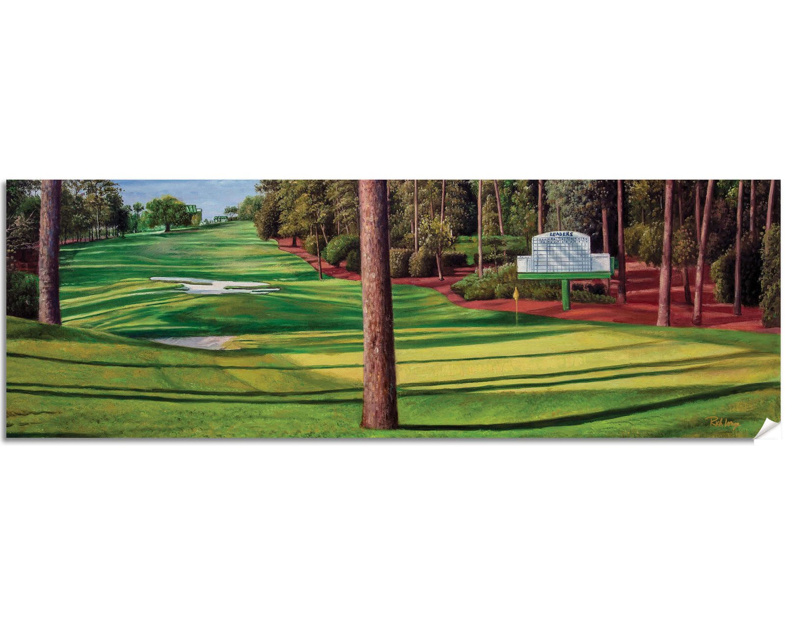 Augusta National Golf Club poster pic Golf Pan6 Clubhouse Club House artwork Camellia Hole 10 painting print Magnolia Lane 6ANGC1pan5x4s 11