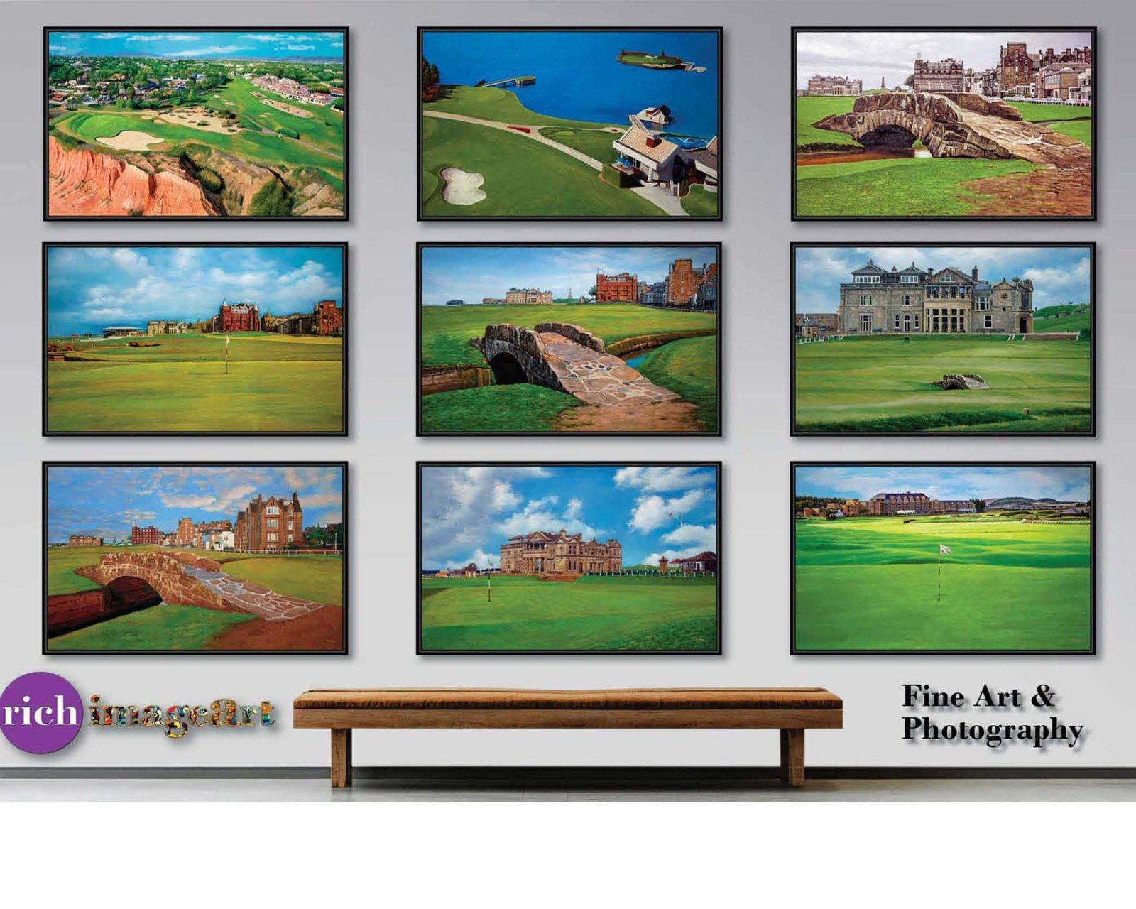 Augusta National Golf Club poster pic Golf Pan6 Clubhouse Club House artwork Camellia Hole 10 painting print Magnolia Lane 6ANGC1pan5x4s 19