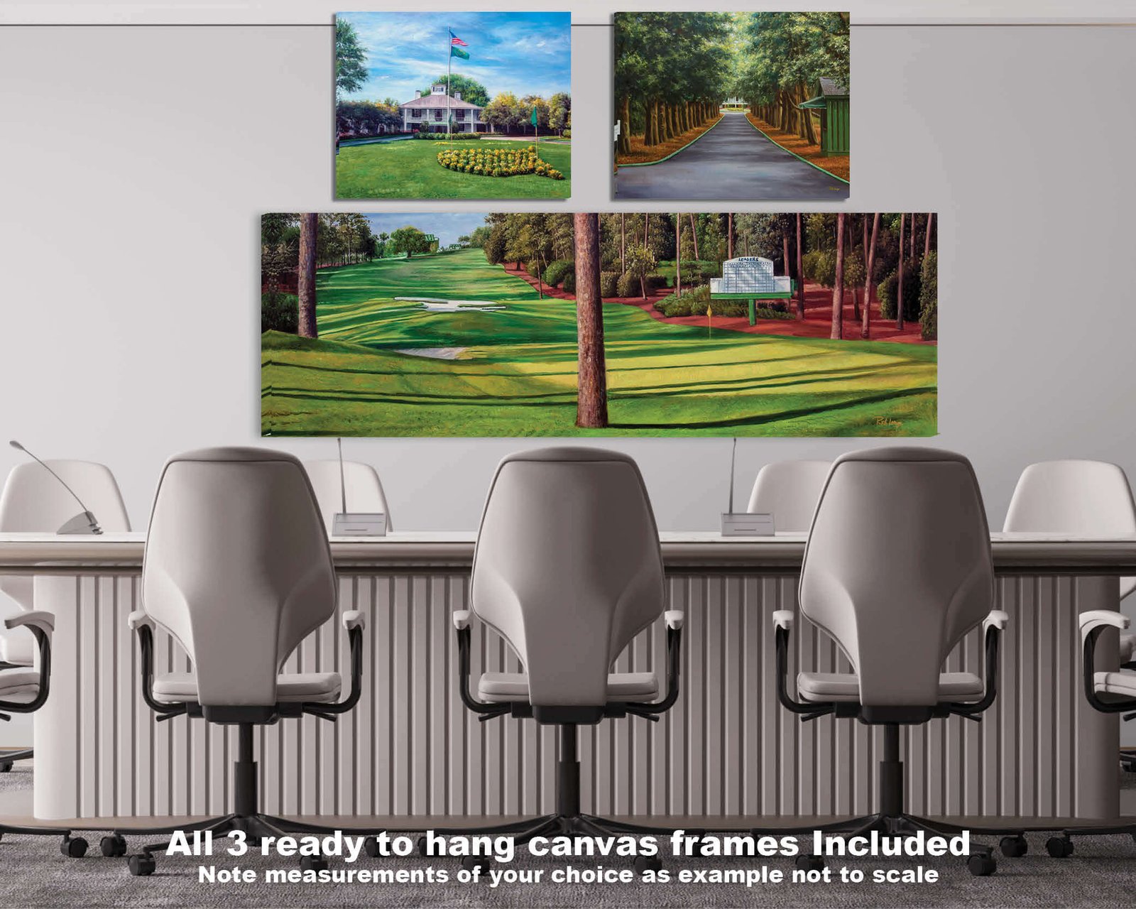 Augusta National Golf Club poster pic Golf Pan6 Clubhouse Club House artwork Camellia Hole 10 painting print Magnolia Lane 6ANGC1pan5x4s 4