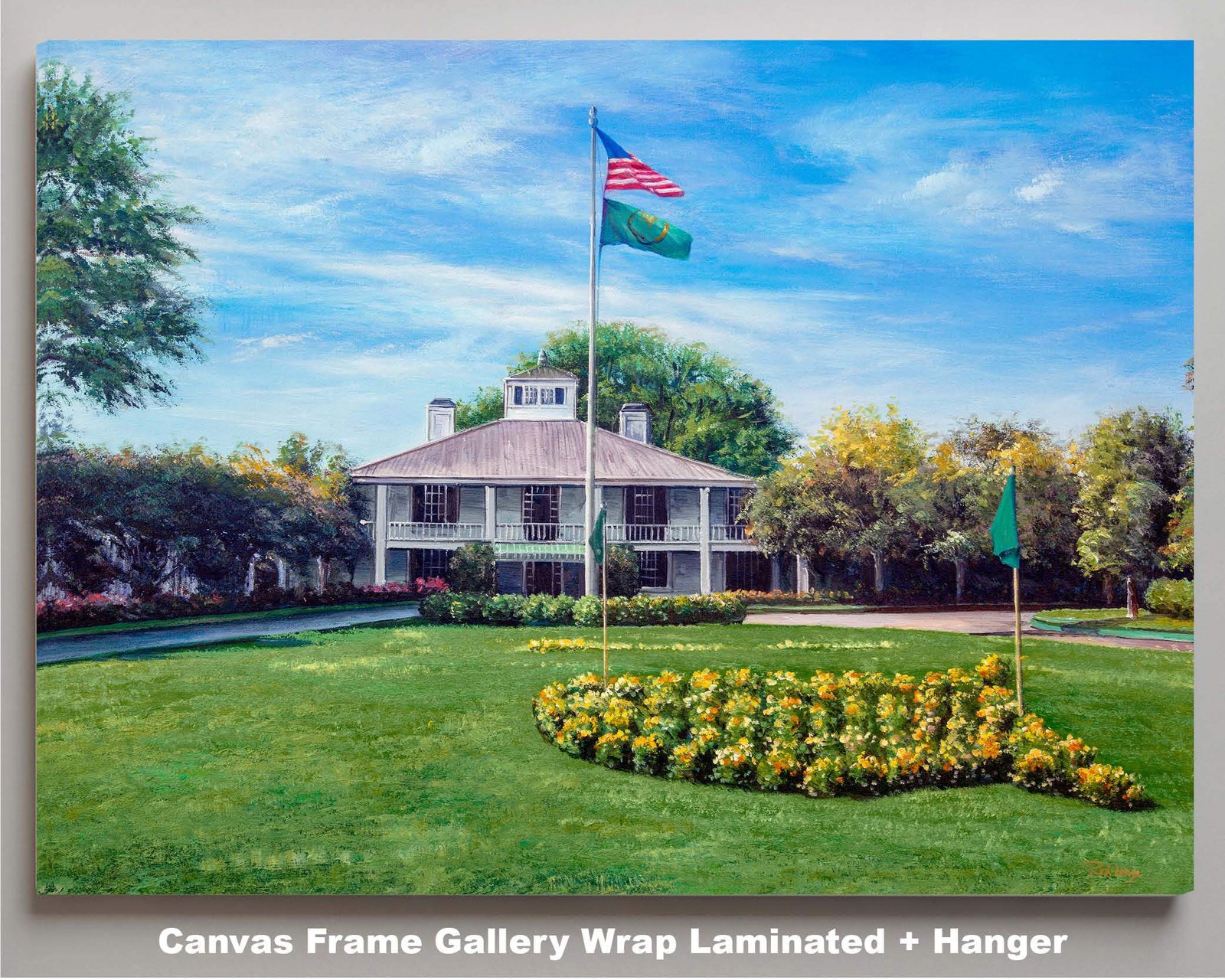 Augusta National Golf Club poster pic Golf Pan6 Clubhouse Club House artwork Camellia Hole 10 painting print Magnolia Lane 6ANGC1pan5x4s 9