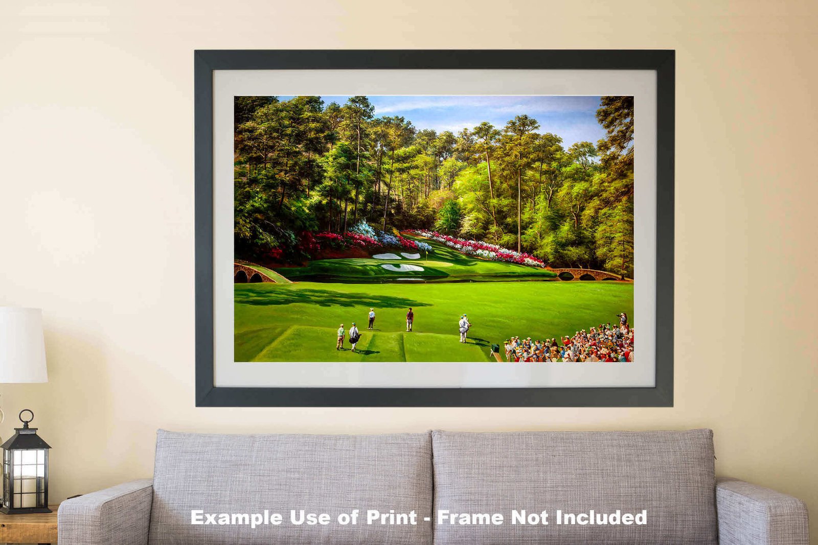 Augusta National Golf Club poster pic PGA Masters artwork Course Hole 12 painting print Golden Bell ANGC12RiOil05 RichimageArt.com 10