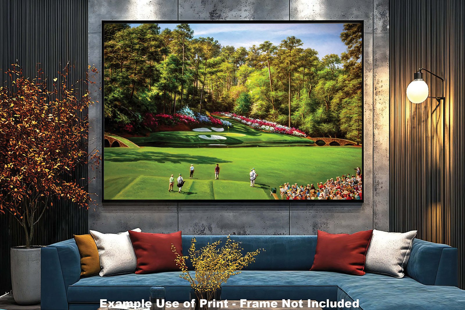 Augusta National Golf Club poster pic PGA Masters artwork Course Hole 12 painting print Golden Bell ANGC12RiOil05 RichimageArt.com 11
