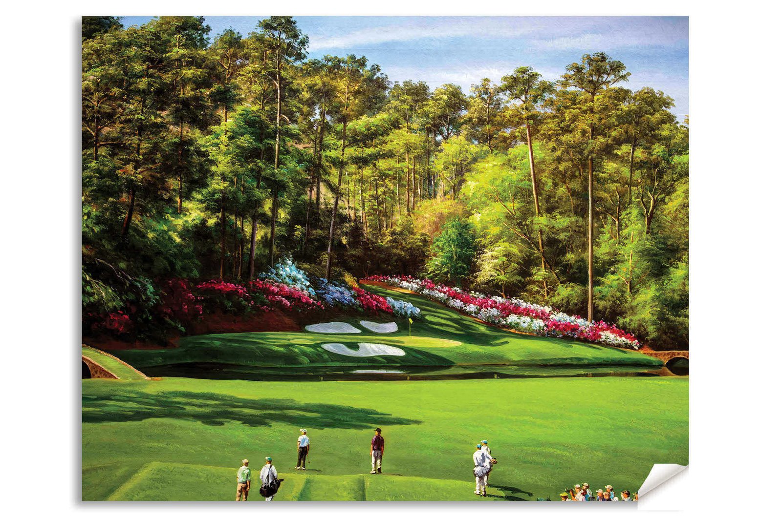 Augusta National Golf Club poster pic PGA Masters artwork Course Hole 12 painting print Golden Bell ANGC12RiOil05 RichimageArt.com 13