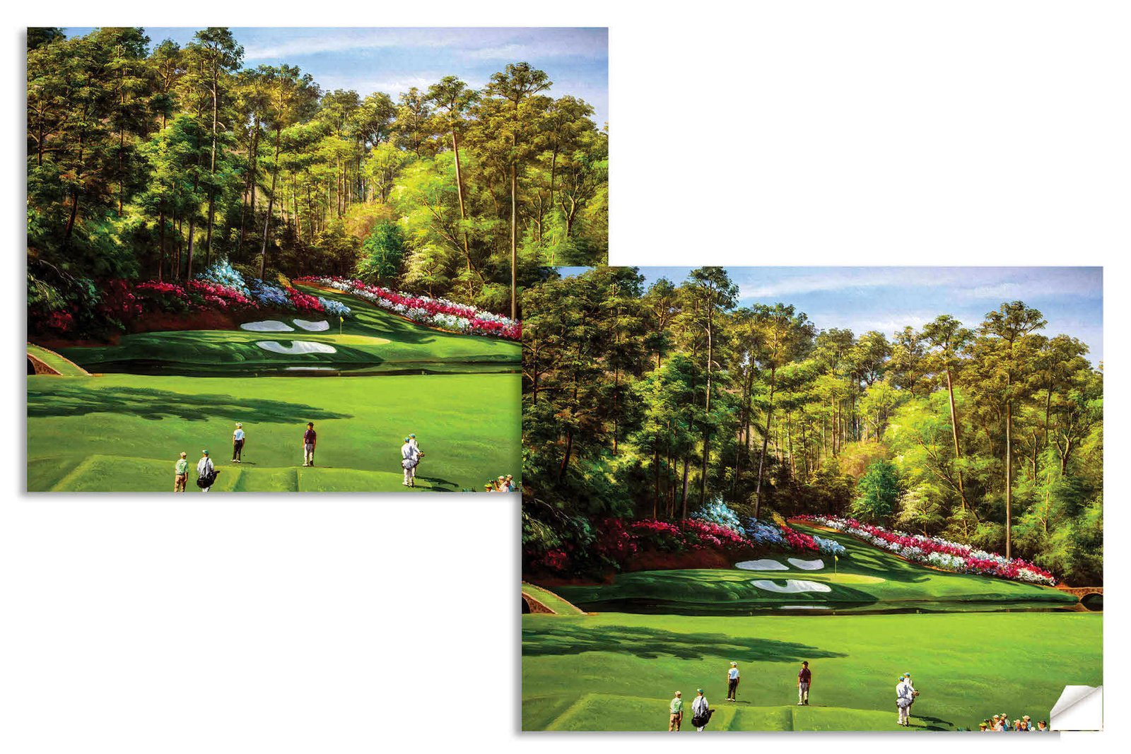 Augusta National Golf Club poster pic PGA Masters artwork Course Hole 12 painting print Golden Bell ANGC12RiOil05 RichimageArt.com 14
