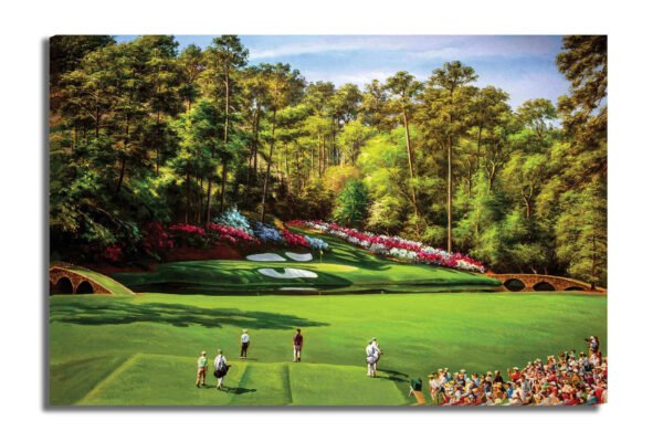 Augusta National Golf Club poster pic PGA Masters artwork Course Hole 12 painting print Golden Bell ANGC12RiOil05 RichimageArt.com 15