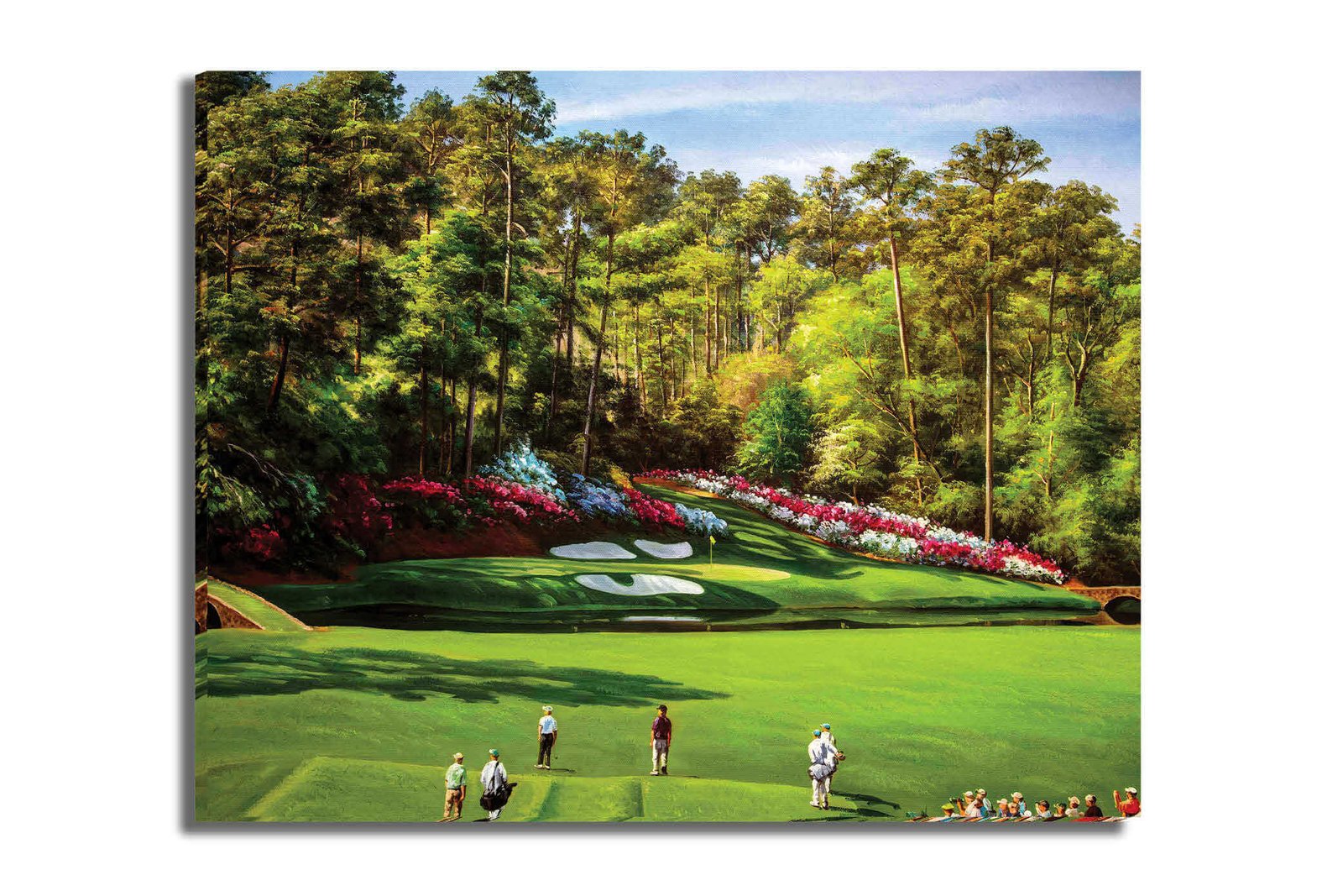 Augusta National Golf Club poster pic PGA Masters artwork Course Hole 12 painting print Golden Bell ANGC12RiOil05 RichimageArt.com 16