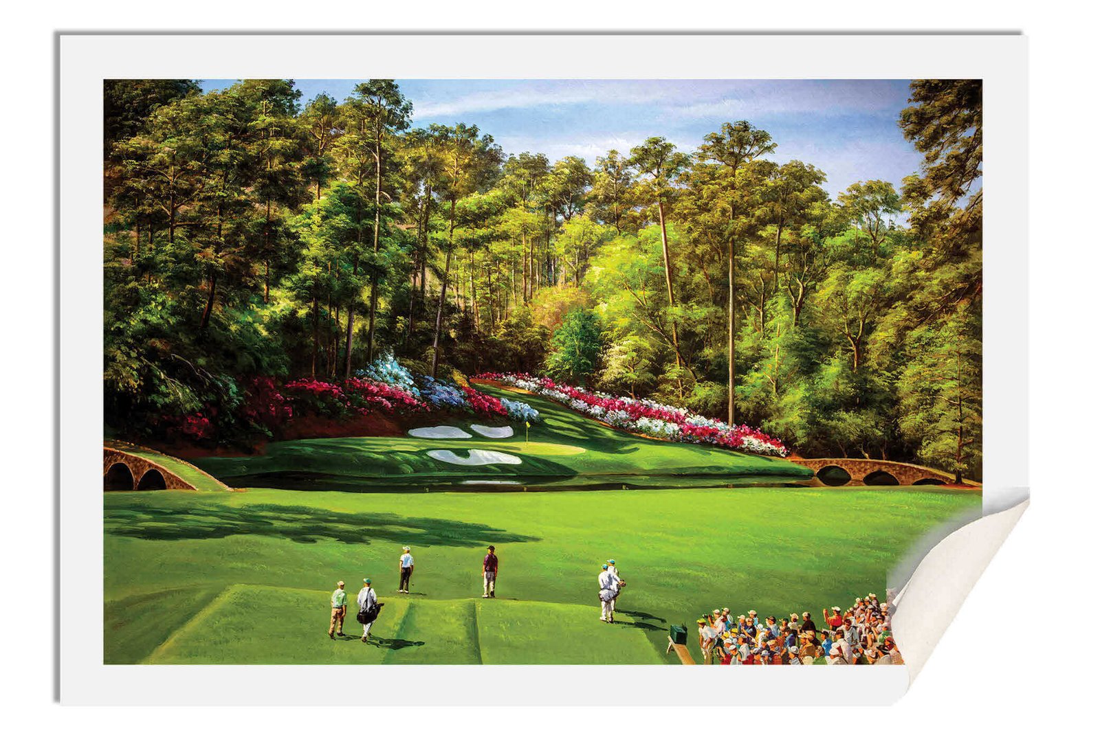 Augusta National Golf Club poster pic PGA Masters artwork Course Hole 12 painting print Golden Bell ANGC12RiOil05 RichimageArt.com 17