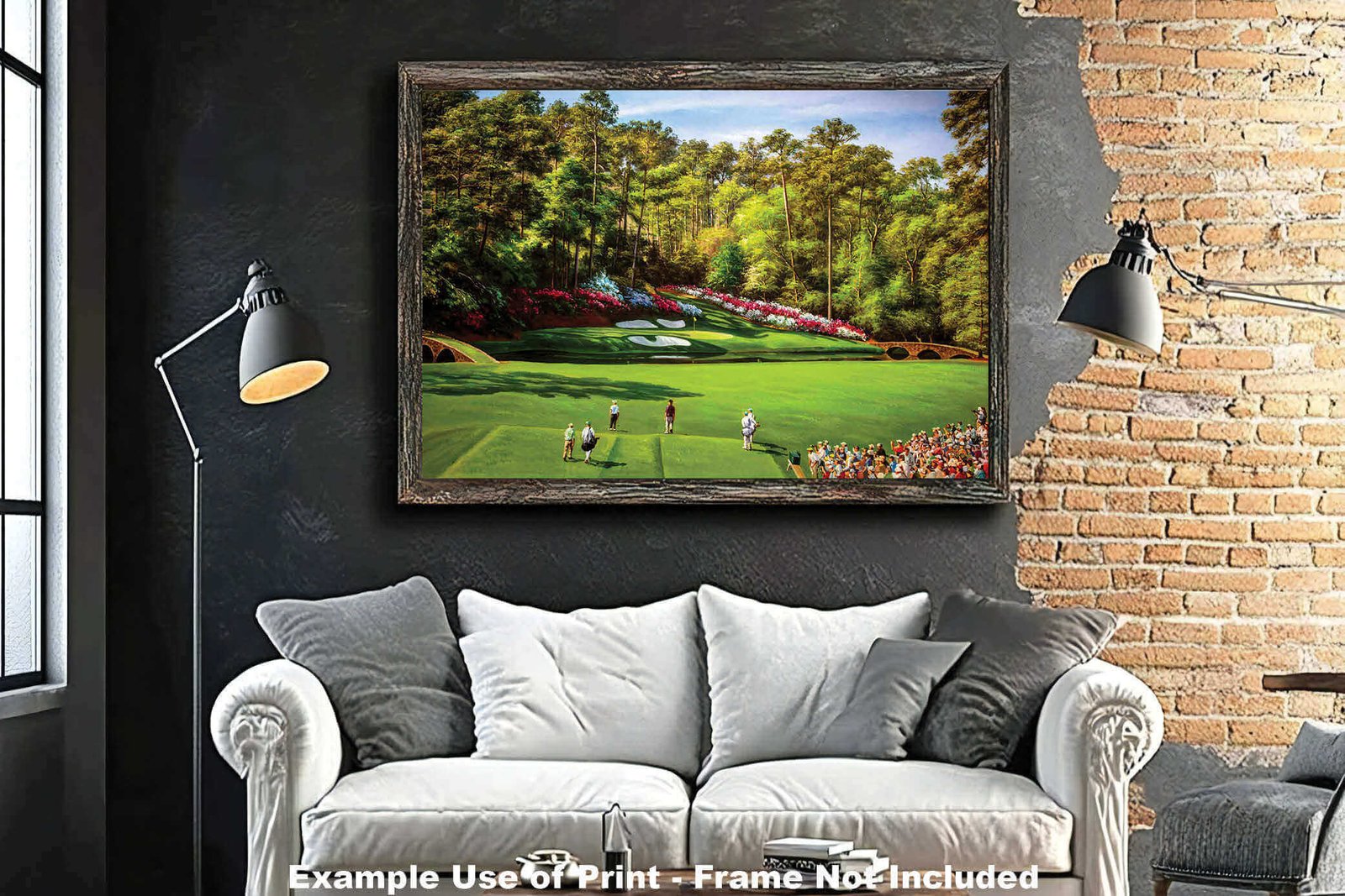Augusta National Golf Club poster pic PGA Masters artwork Course Hole 12 painting print Golden Bell ANGC12RiOil05 RichimageArt.com 18