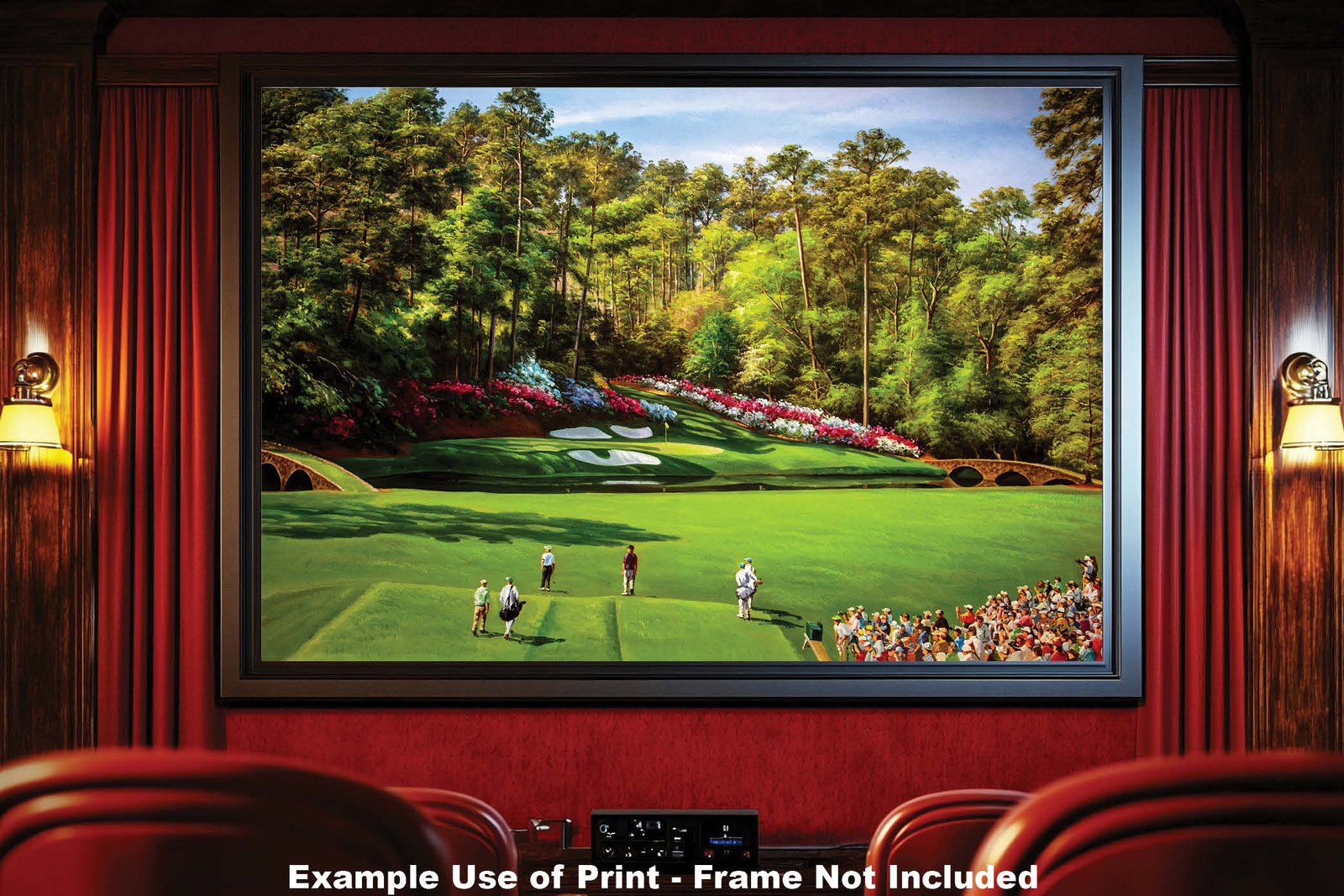 Augusta National Golf Club poster pic PGA Masters artwork Course Hole 12 painting print Golden Bell ANGC12RiOil05 RichimageArt.com 19