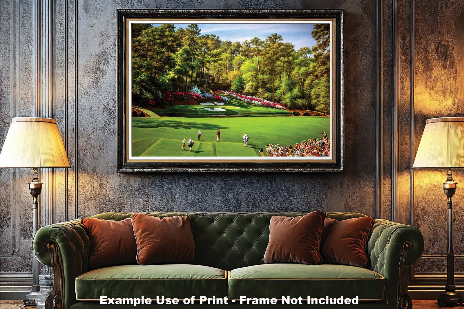 Augusta National Golf Club poster pic PGA Masters artwork Course Hole 12 painting print Golden Bell ANGC12RiOil05 RichimageArt.com 6