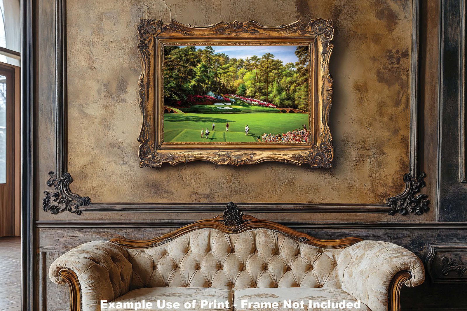 Augusta National Golf Club poster pic PGA Masters artwork Course Hole 12 painting print Golden Bell ANGC12RiOil05 RichimageArt.com 7