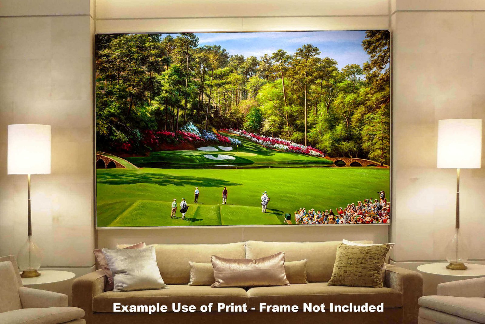 Augusta National Golf Club poster pic PGA Masters artwork Course Hole 12 painting print Golden Bell ANGC12RiOil05 RichimageArt.com 8