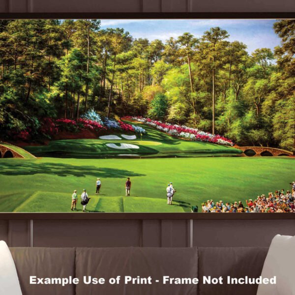 Augusta National Golf Club poster pic PGA Masters artwork Course Hole 12 painting print Golden Bell ANGC12RiOil05 RichimageArt.com 9