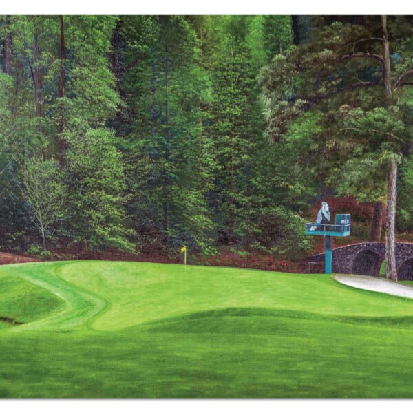Augusta National Golf Club poster pic PGA Putting Green Masters artwork Course Hole 11 painting print White Dogwood ANGC11RiOil01 RichimageArt.com