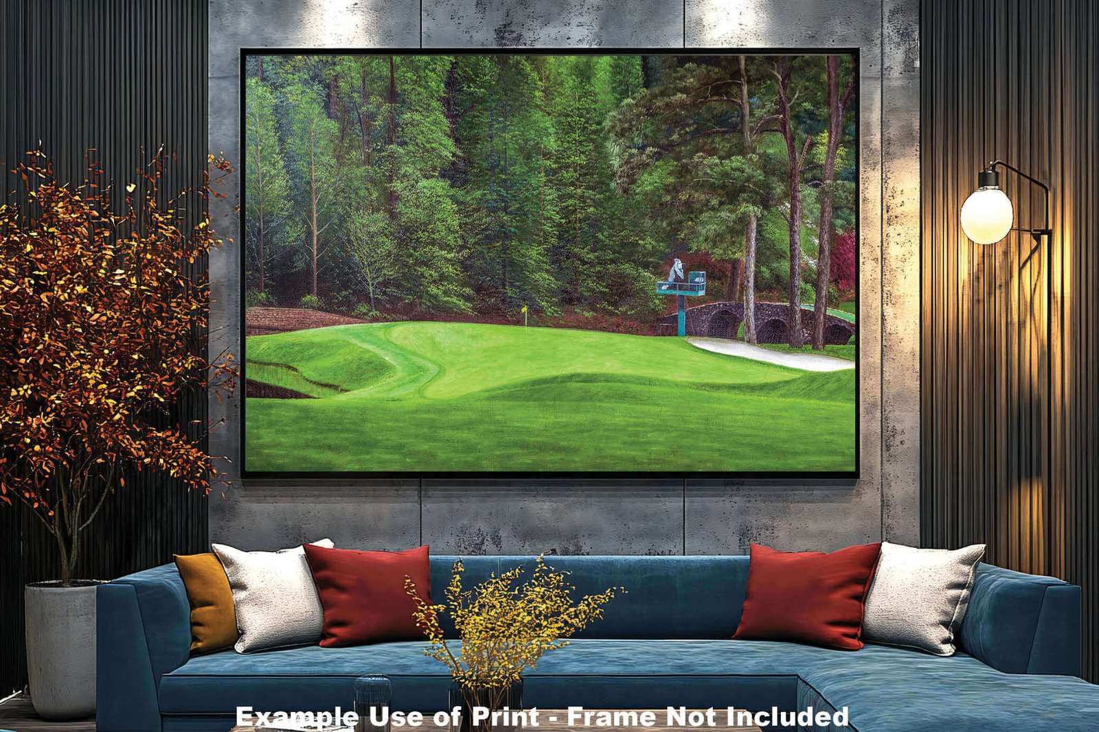 Augusta National Golf Club poster pic PGA Putting Green Masters artwork Course Hole 11 painting print White Dogwood ANGC11RiOil01 RichimageArt.com 11
