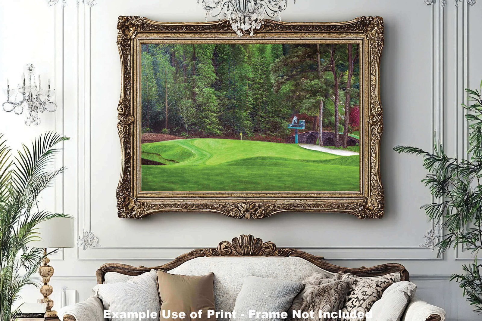 Augusta National Golf Club poster pic PGA Putting Green Masters artwork Course Hole 11 painting print White Dogwood ANGC11RiOil01 RichimageArt.com 12