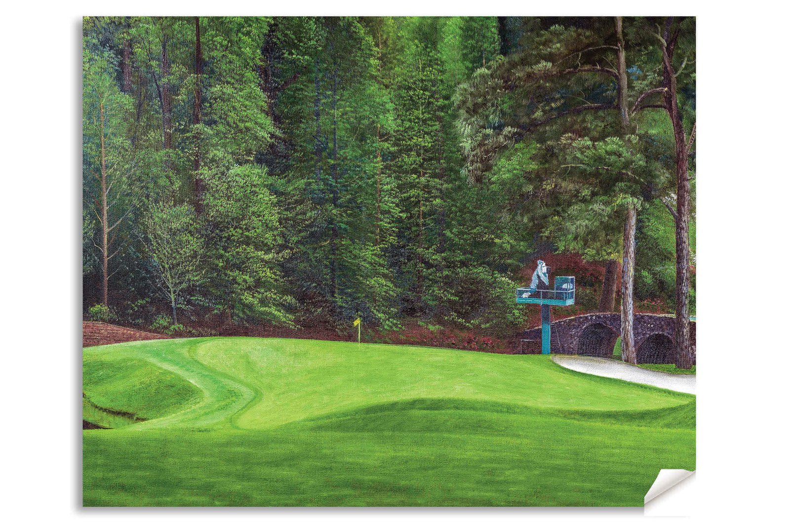 Augusta National Golf Club poster pic PGA Putting Green Masters artwork Course Hole 11 painting print White Dogwood ANGC11RiOil01 RichimageArt.com 13
