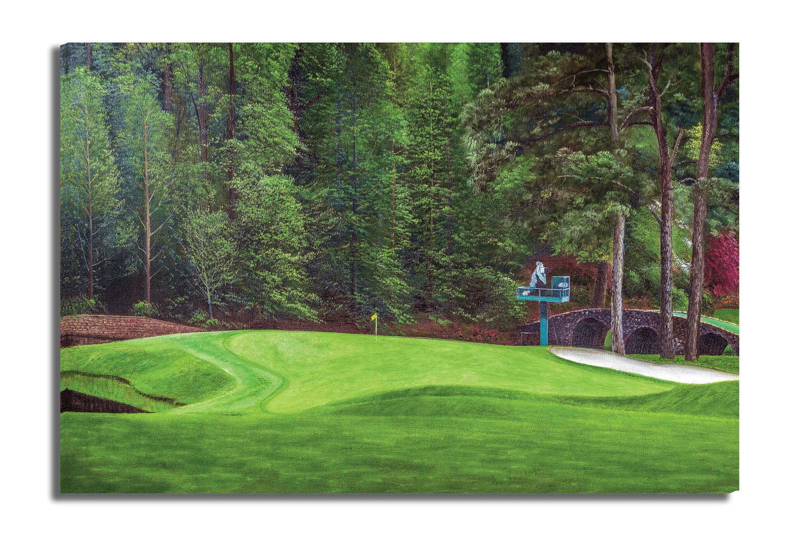 Augusta National Golf Club poster pic PGA Putting Green Masters artwork Course Hole 11 painting print White Dogwood ANGC11RiOil01 RichimageArt.com 15