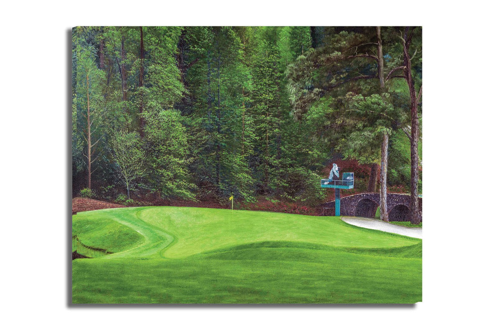 Augusta National Golf Club poster pic PGA Putting Green Masters artwork Course Hole 11 painting print White Dogwood ANGC11RiOil01 RichimageArt.com 16