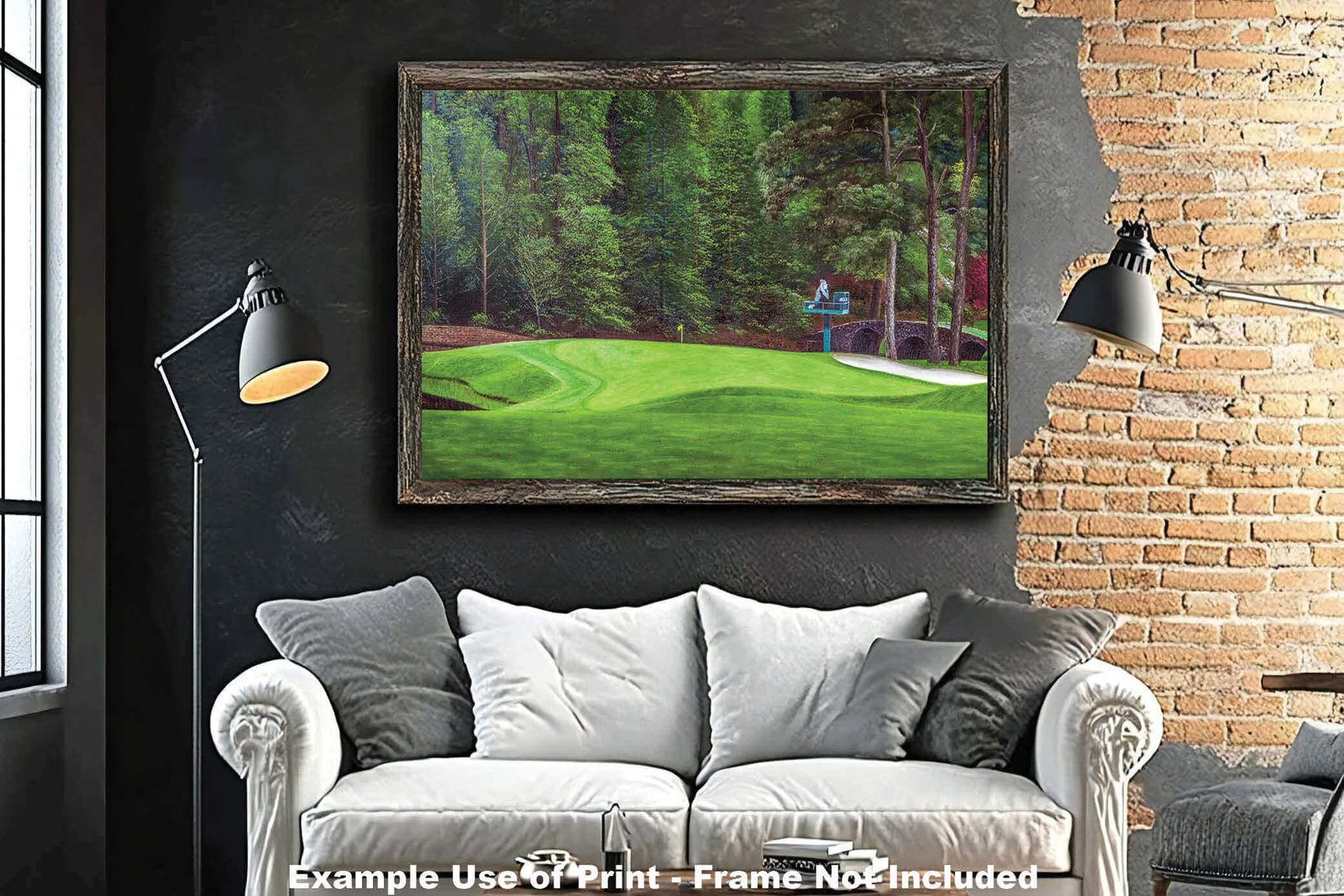 Augusta National Golf Club poster pic PGA Putting Green Masters artwork Course Hole 11 painting print White Dogwood ANGC11RiOil01 RichimageArt.com 18