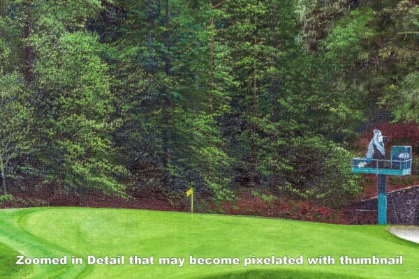 Augusta National Golf Club poster pic PGA Putting Green Masters artwork Course Hole 11 painting print White Dogwood ANGC11RiOil01 RichimageArt.com 2