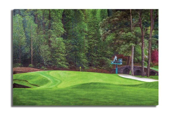 Augusta National Golf Club poster pic PGA Putting Green Masters artwork Course Hole 11 painting print White Dogwood ANGC11RiOil01 RichimageArt.com 27