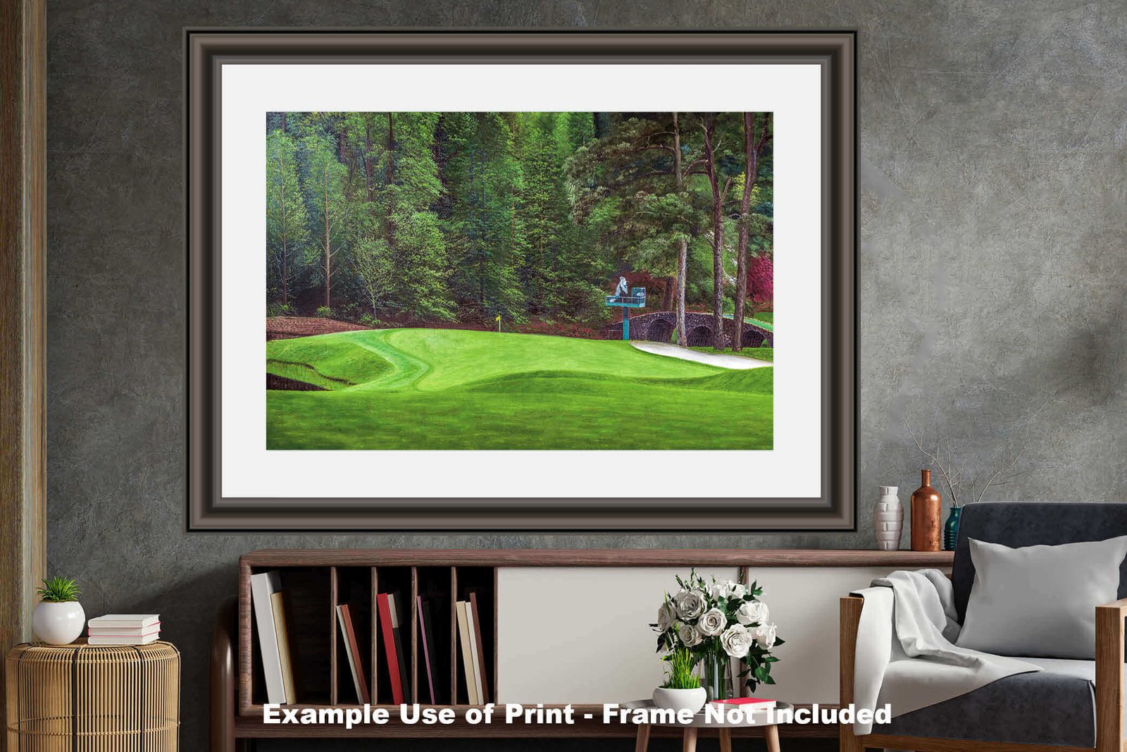 Augusta National Golf Club poster pic PGA Putting Green Masters artwork Course Hole 11 painting print White Dogwood ANGC11RiOil01 RichimageArt.com 27
