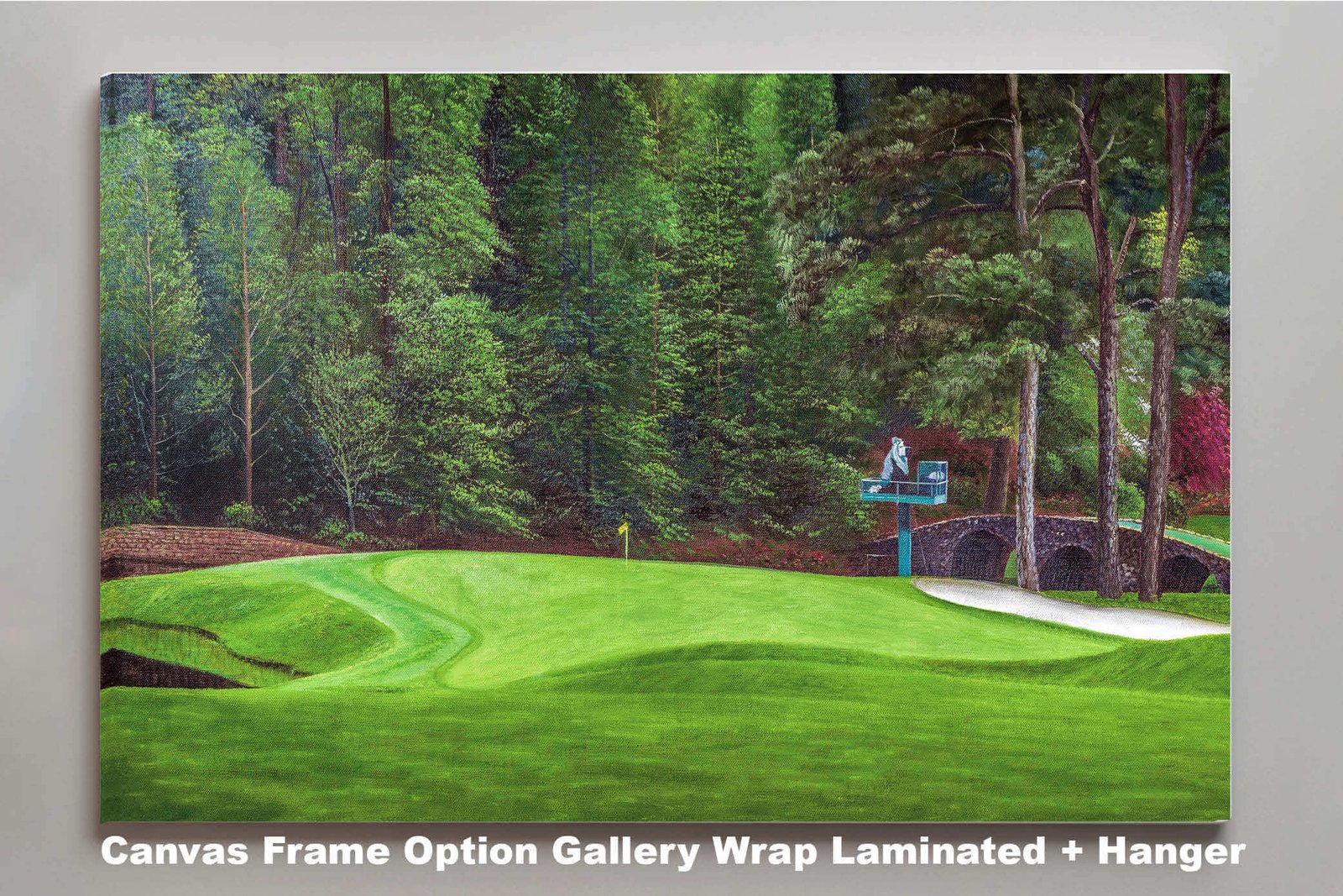 Augusta National Golf Club poster pic PGA Putting Green Masters artwork Course Hole 11 painting print White Dogwood ANGC11RiOil01 RichimageArt.com 3