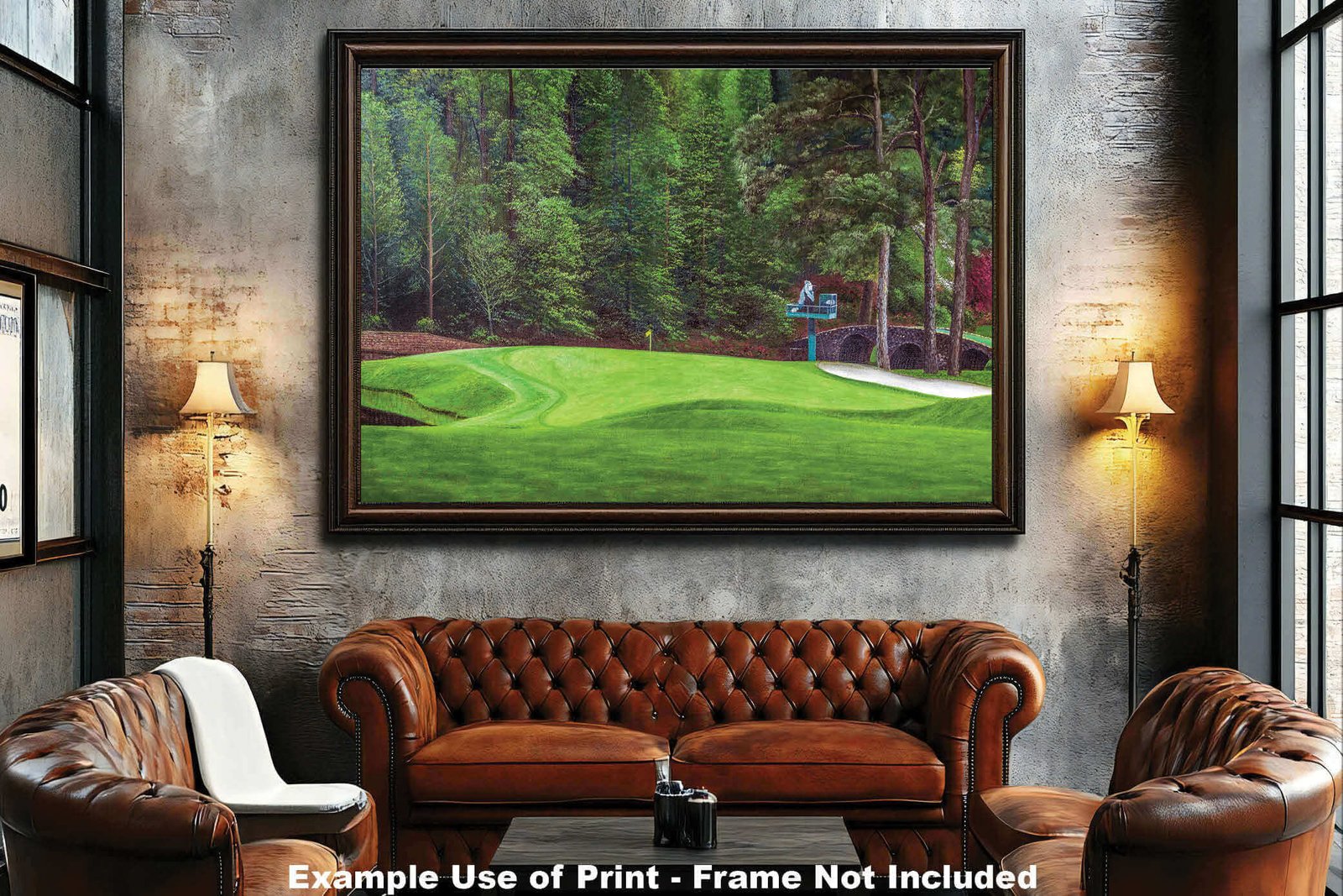 Augusta National Golf Club poster pic PGA Putting Green Masters artwork Course Hole 11 painting print White Dogwood ANGC11RiOil01 RichimageArt.com 5