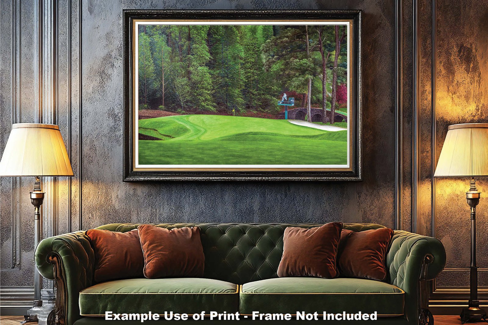 Augusta National Golf Club poster pic PGA Putting Green Masters artwork Course Hole 11 painting print White Dogwood ANGC11RiOil01 RichimageArt.com 6