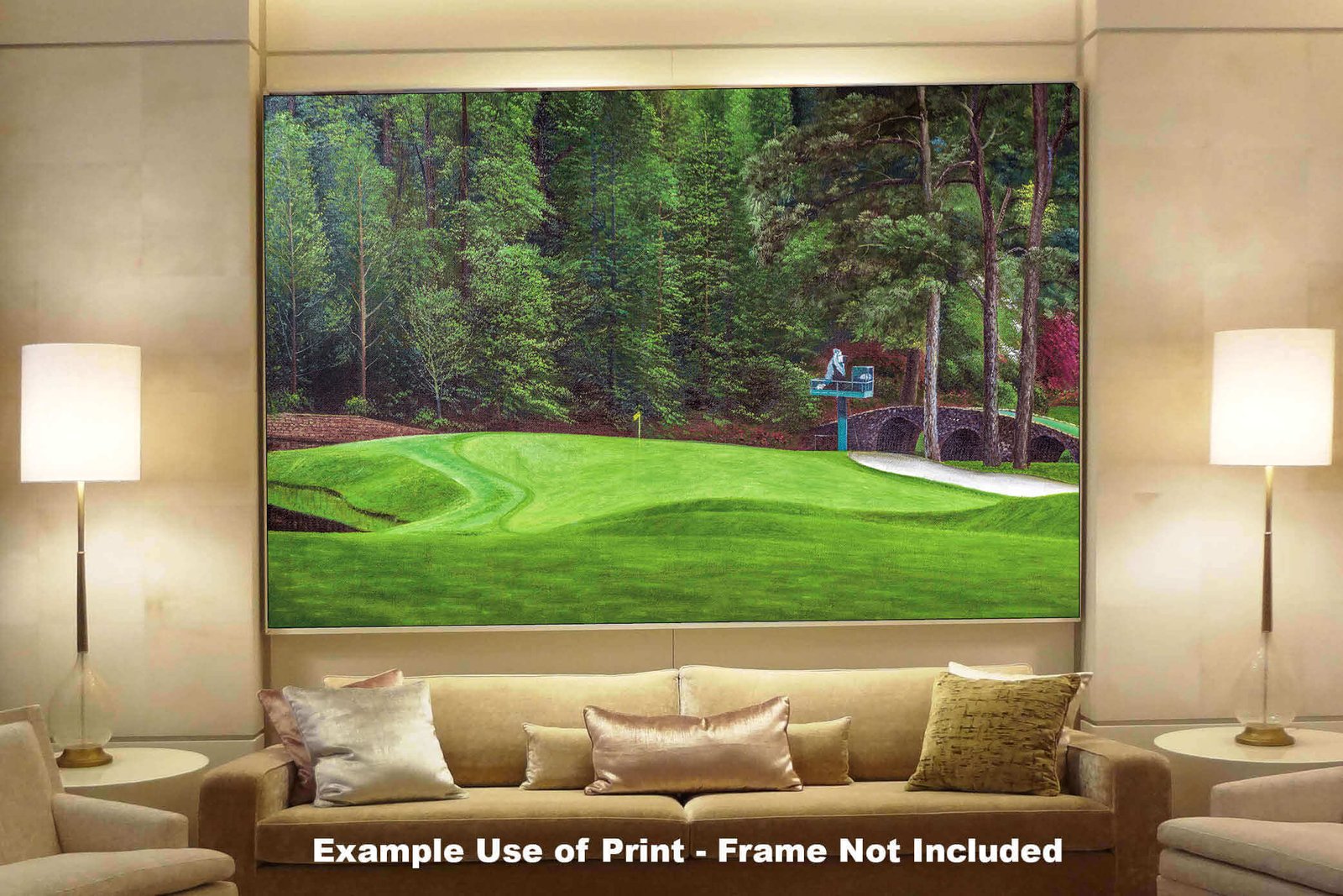 Augusta National Golf Club poster pic PGA Putting Green Masters artwork Course Hole 11 painting print White Dogwood ANGC11RiOil01 RichimageArt.com 8