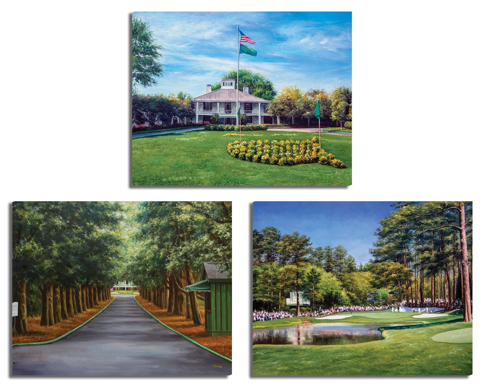 Augusta National Golf Club the Masters of Augusta Clubhouse Club House Founder's Circle canvas prints Magnolia Lane art on wall wall decor wall art 5ANGC3