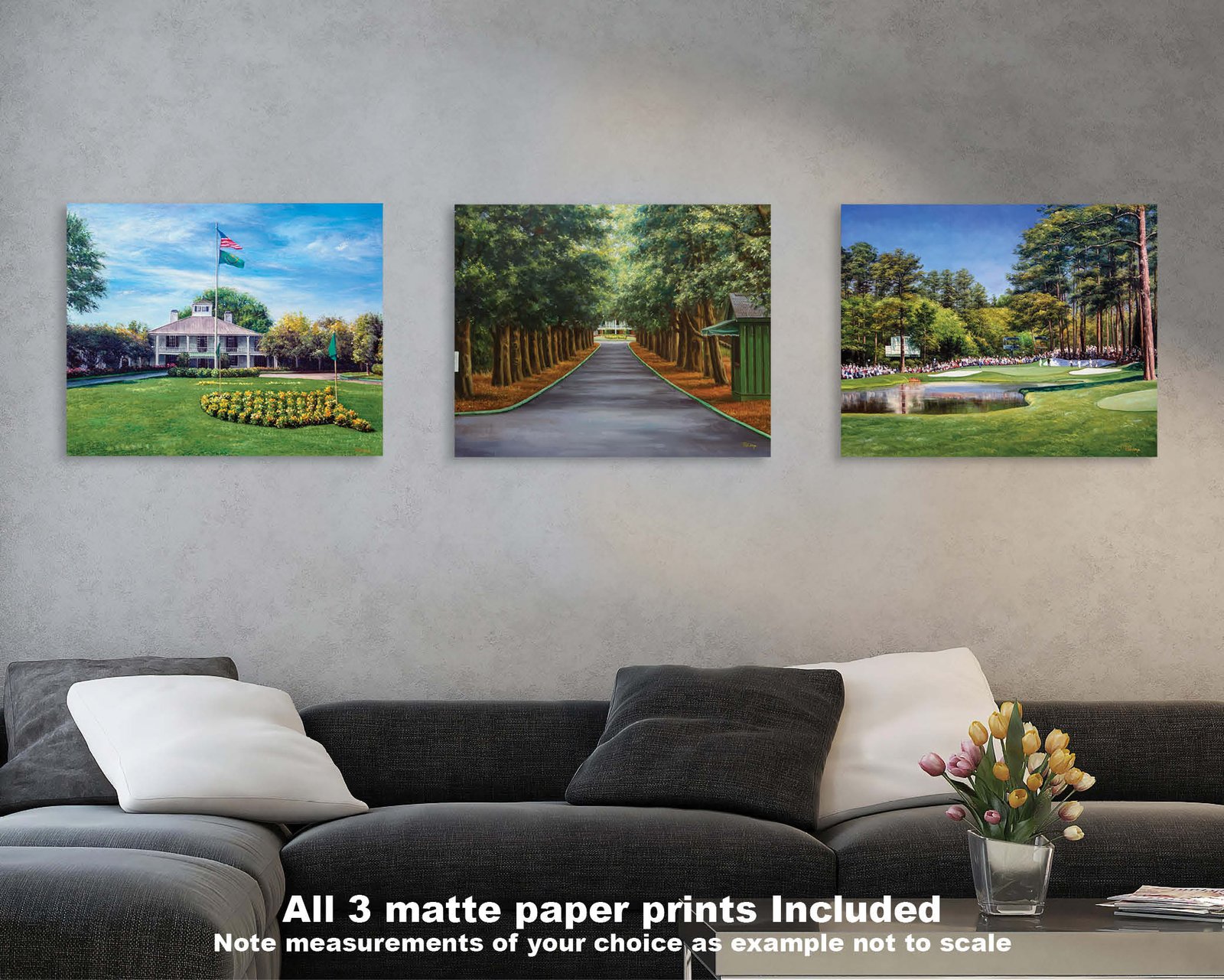 Augusta National Golf Club the Masters of Augusta Clubhouse Club House Founder's Circle canvas prints Magnolia Lane art on wall wall decor wall art 5ANGC3 14