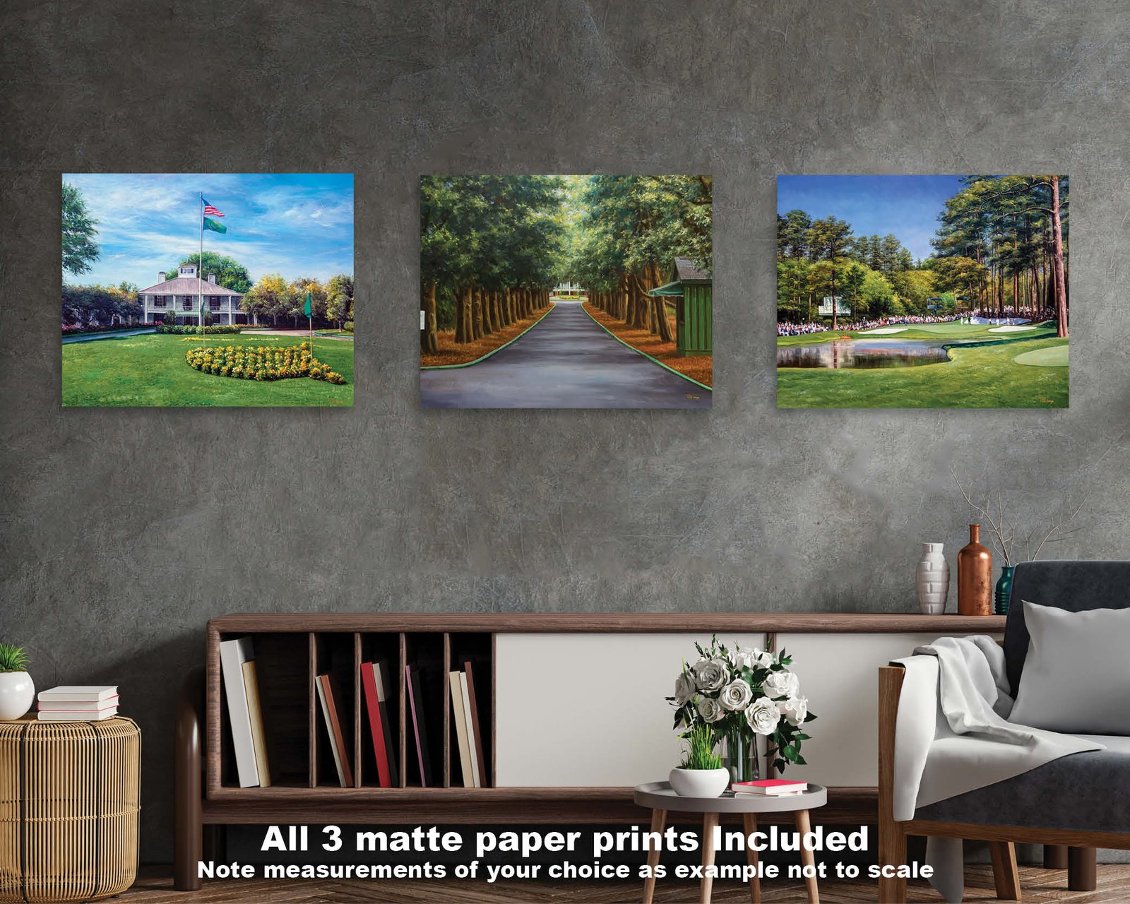 Augusta National Golf Club the Masters of Augusta Clubhouse Club House Founder's Circle canvas prints Magnolia Lane art on wall wall decor wall art 5ANGC3 15