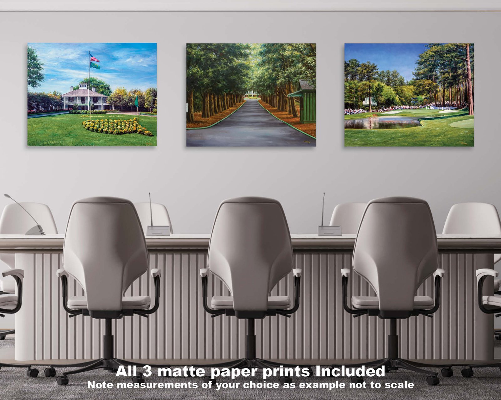 Augusta National Golf Club the Masters of Augusta Clubhouse Club House Founder's Circle canvas prints Magnolia Lane art on wall wall decor wall art 5ANGC3 16