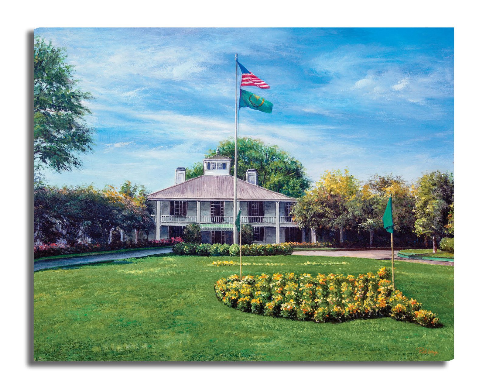 Augusta National Golf Club the Masters of Augusta Clubhouse Club House Founder's Circle canvas prints Magnolia Lane art on wall wall decor wall art 5ANGC3 5