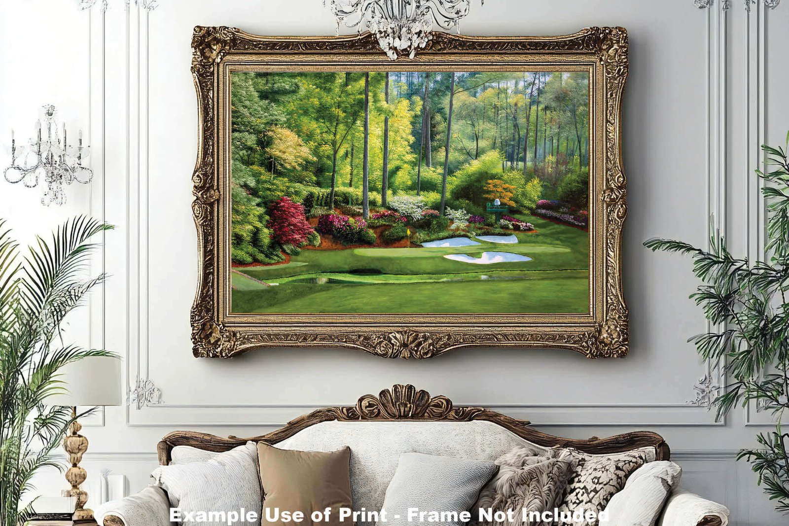 Augusta National Golf painting print poster pic Masters Golden Bell PGA Hole 12 artwork ANGC12RiOil02 RichimageArt.com 12