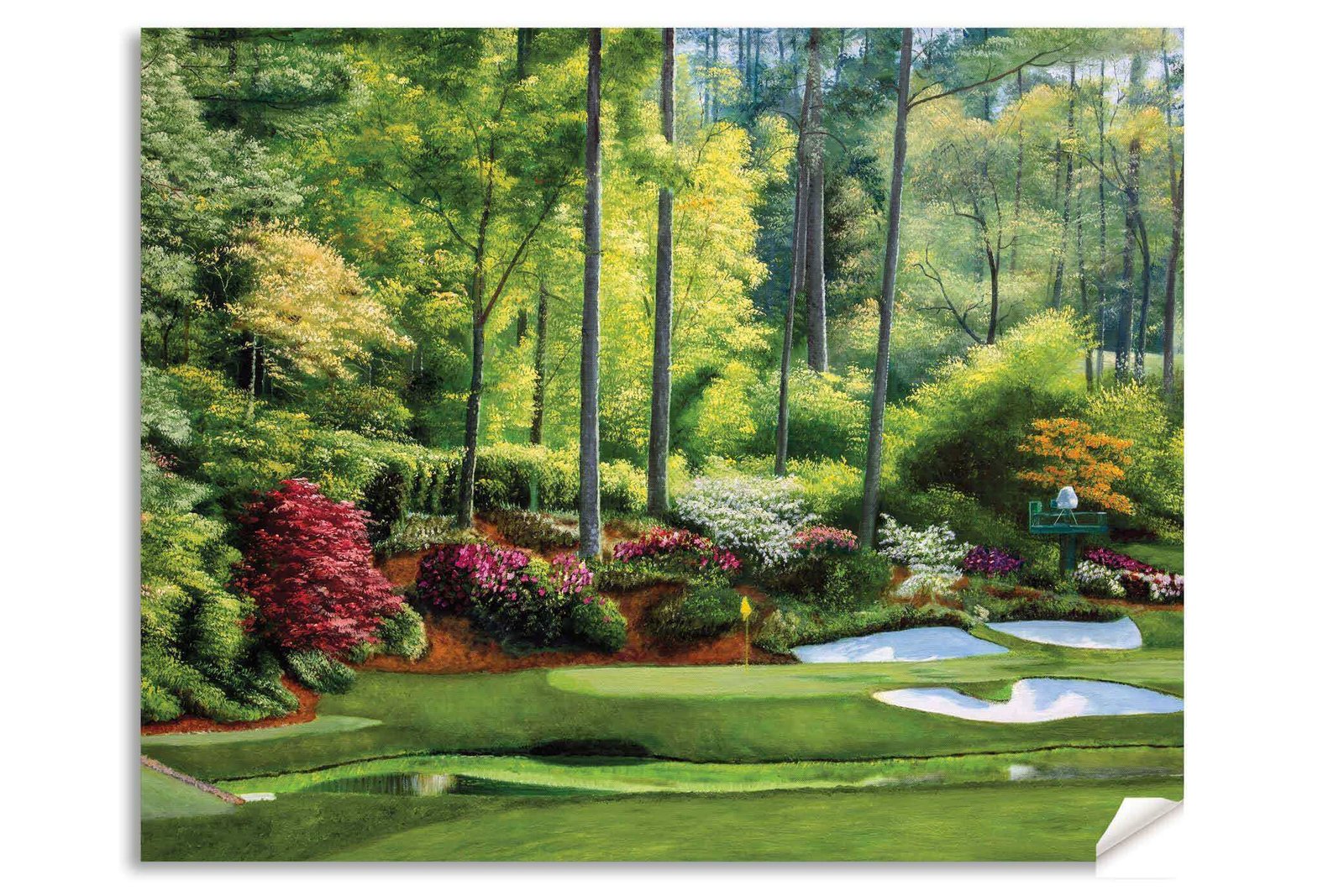 Augusta National Golf painting print poster pic Masters Golden Bell PGA Hole 12 artwork ANGC12RiOil02 RichimageArt.com 13