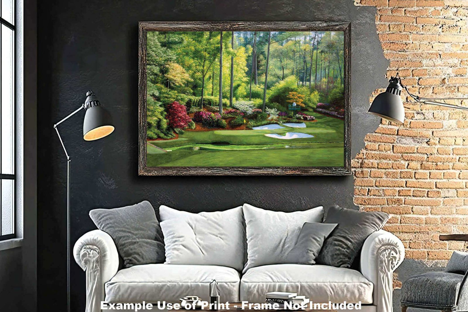 Augusta National Golf painting print poster pic Masters Golden Bell PGA Hole 12 artwork ANGC12RiOil02 RichimageArt.com 18