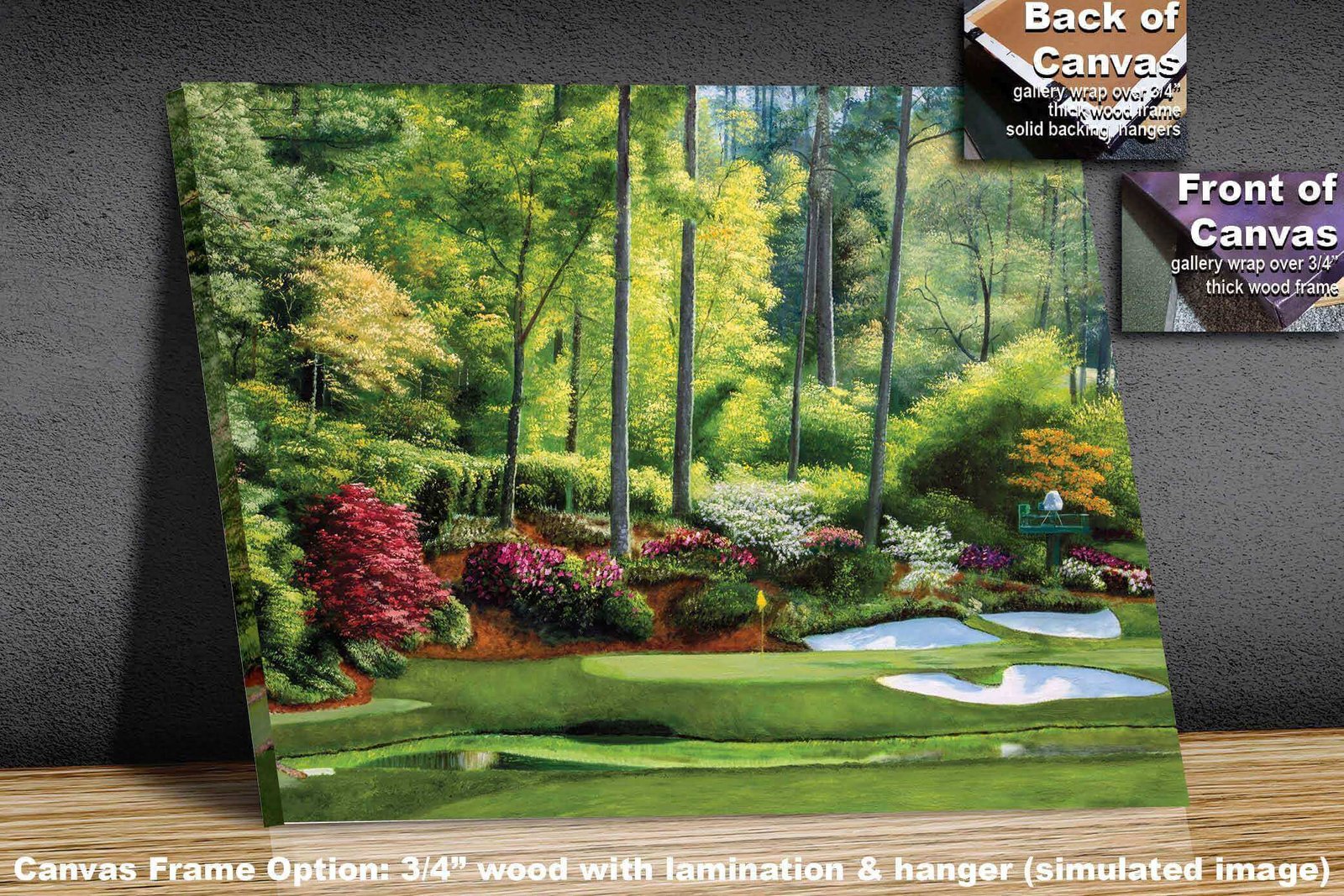 Augusta National Golf painting print poster pic Masters Golden Bell PGA Hole 12 artwork ANGC12RiOil02 RichimageArt.com 2
