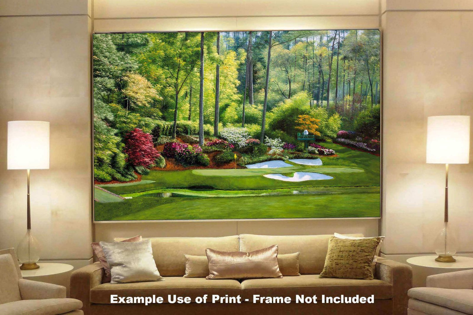 Augusta National Golf painting print poster pic Masters Golden Bell PGA Hole 12 artwork ANGC12RiOil02 RichimageArt.com 24