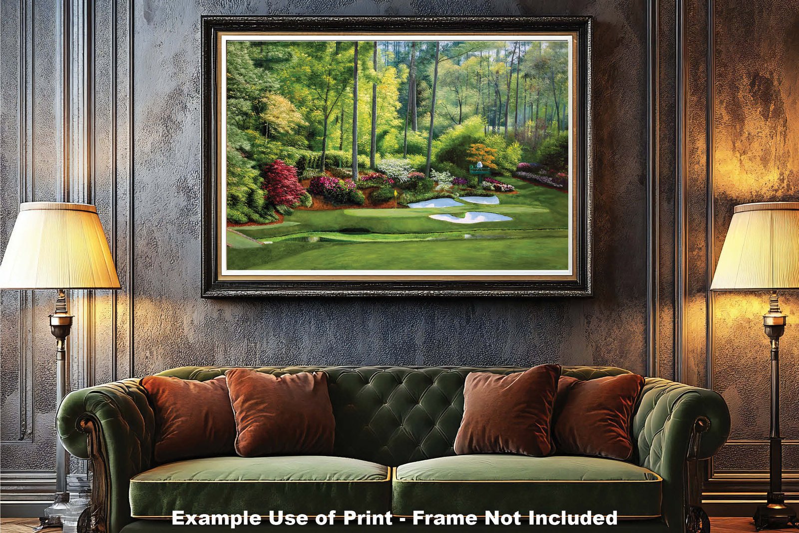 Augusta National Golf painting print poster pic Masters Golden Bell PGA Hole 12 artwork ANGC12RiOil02 RichimageArt.com 6