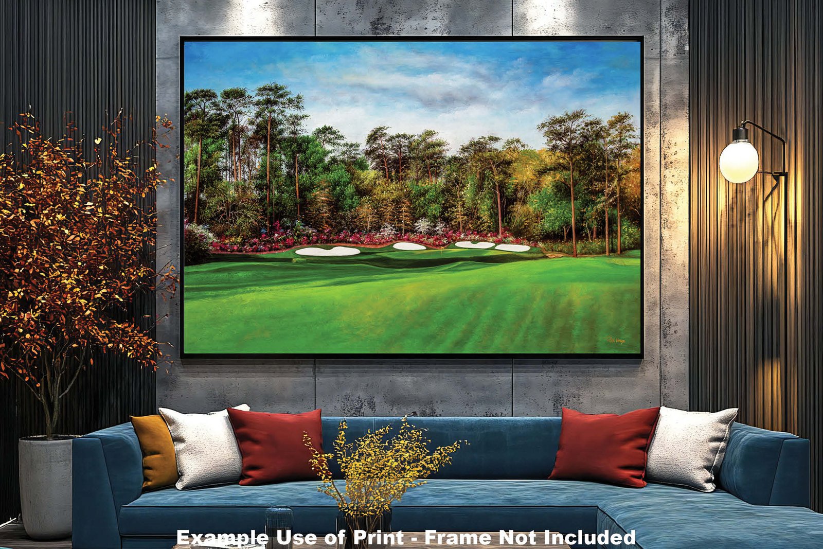 Augusta National Masters Amen Corner poster pic Golf Club Hole 13 painting print PGA Azalea artwork Masters Amen Corner ANGC13RiOil03 RichimageArt.com 11