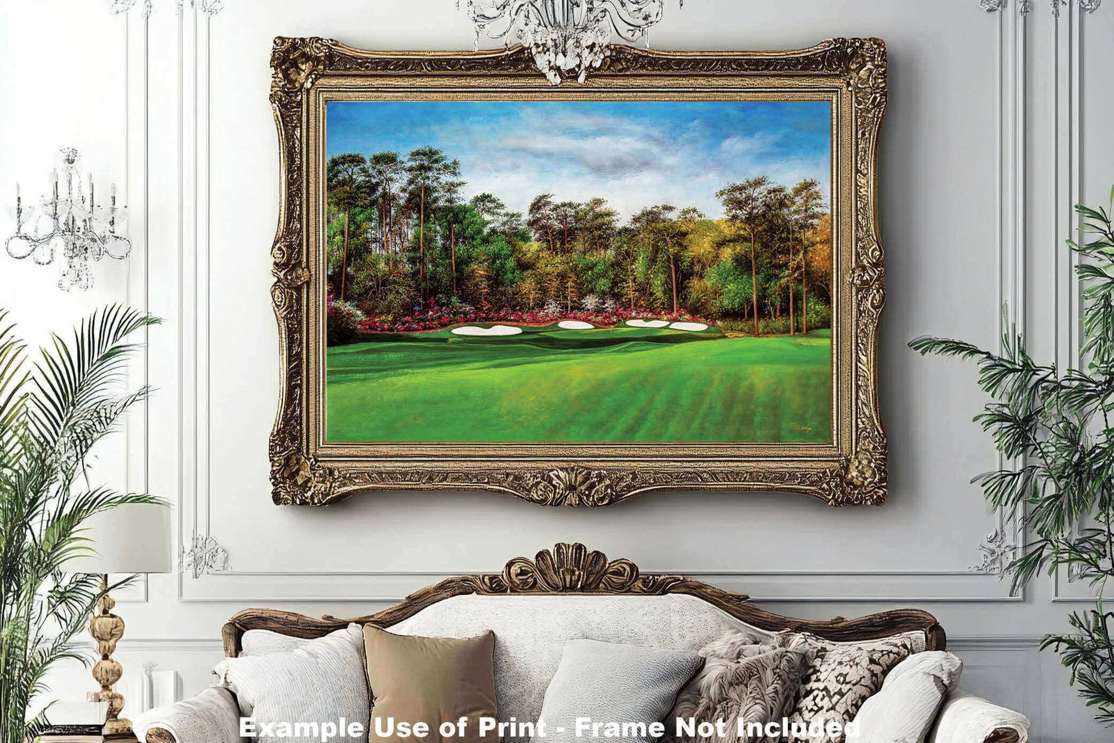 Augusta National Masters Amen Corner poster pic Golf Club Hole 13 painting print PGA Azalea artwork Masters Amen Corner ANGC13RiOil03 RichimageArt.com 12