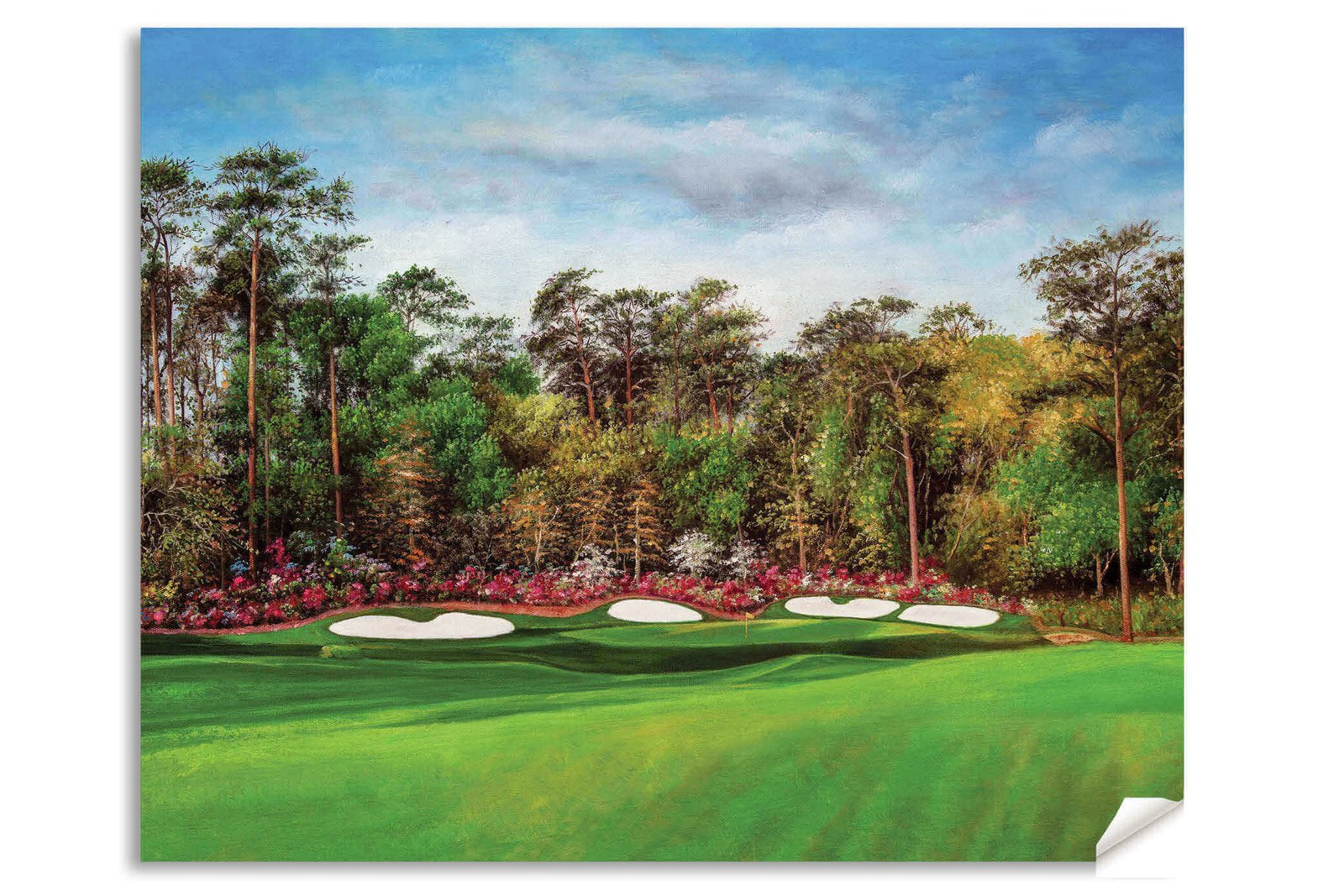 Augusta National Masters Amen Corner poster pic Golf Club Hole 13 painting print PGA Azalea artwork Masters Amen Corner ANGC13RiOil03 RichimageArt.com 13