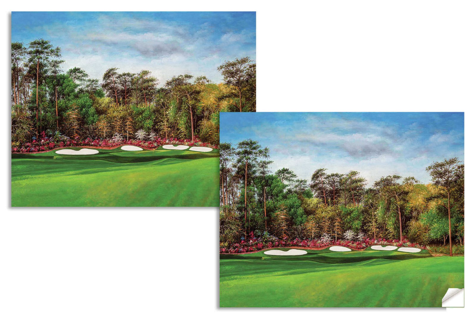 Augusta National Masters Amen Corner poster pic Golf Club Hole 13 painting print PGA Azalea artwork Masters Amen Corner ANGC13RiOil03 RichimageArt.com 14