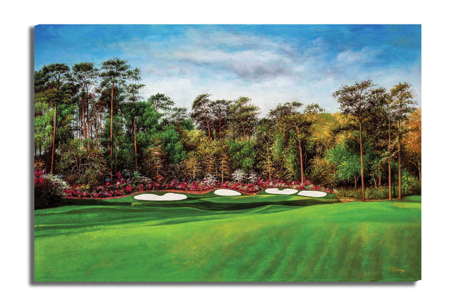 Augusta National Masters Amen Corner poster pic Golf Club Hole 13 painting print PGA Azalea artwork Masters Amen Corner ANGC13RiOil03 RichimageArt.com 15