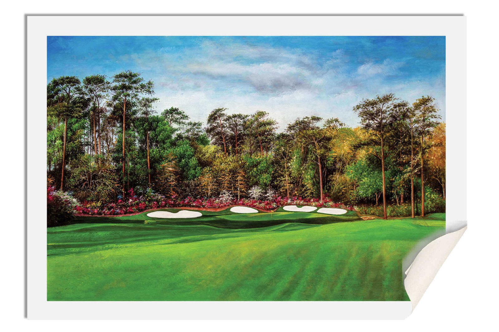 Augusta National Masters Amen Corner poster pic Golf Club Hole 13 painting print PGA Azalea artwork Masters Amen Corner ANGC13RiOil03 RichimageArt.com 17